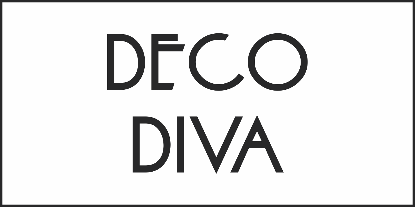 Przykładowa czcionka Deco Diva JNL #5